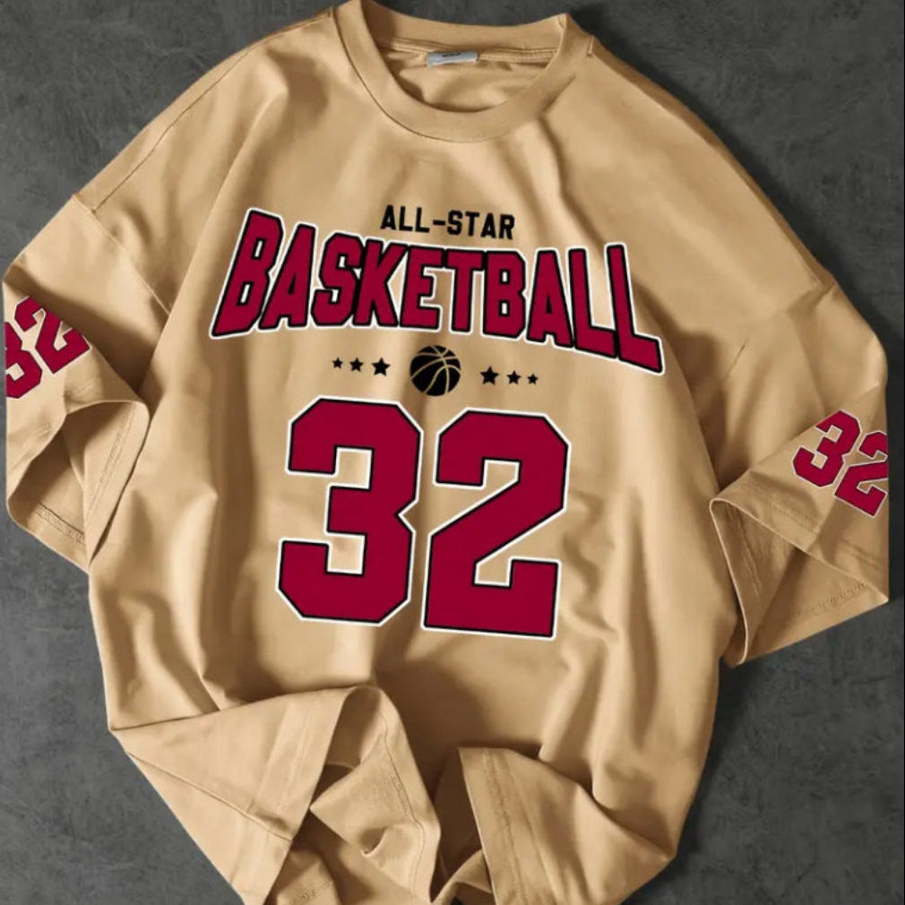 Camiseta Streetwear Basketball 32 - Algodão Heavyweight Premium
