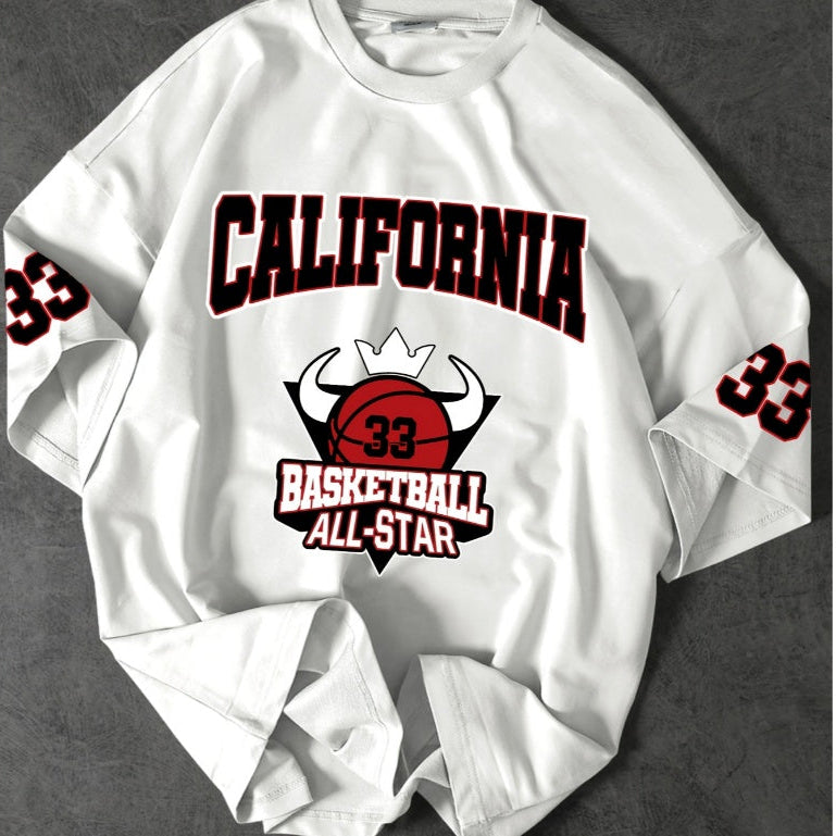 Camiseta Oversized USA - 100% Algodão Streetwear Vintage