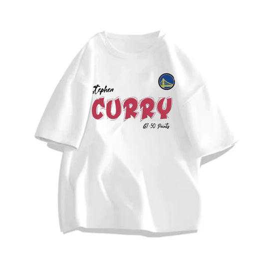 Camiseta Oversized Basquete Stephen Curry - 100% Algodão Premium